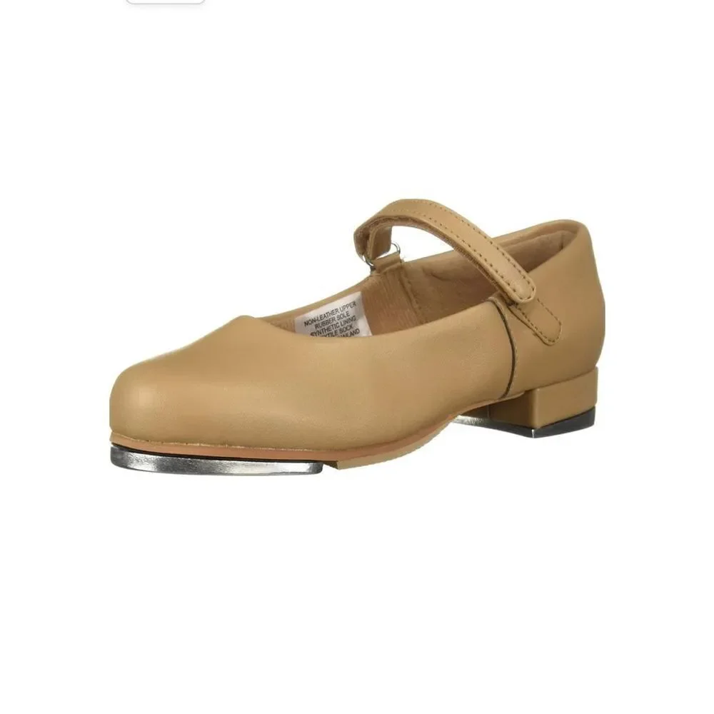 Kids Tap Dance Mary Jane Shoe in Tan